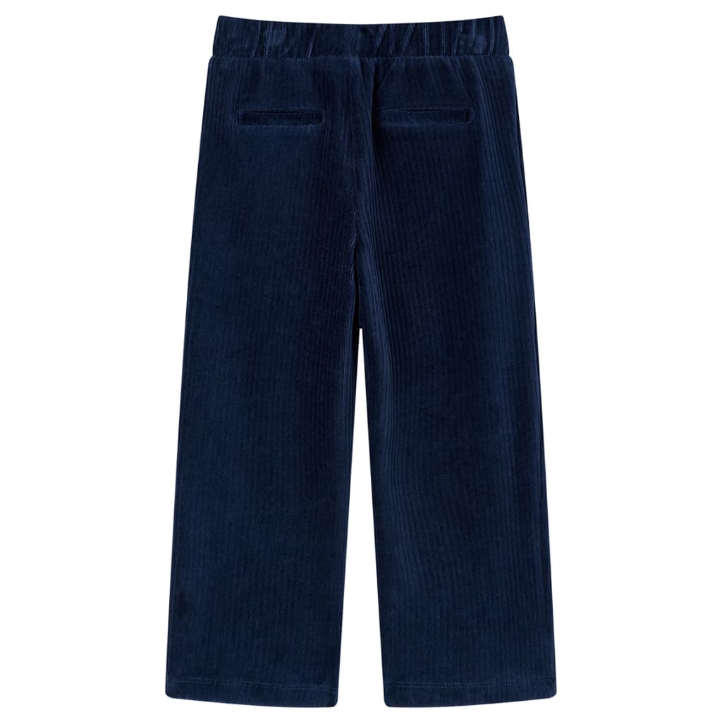 VidaXL Kinderbroek 116 ribfluweel marineblauw