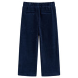 VidaXL Kinderbroek 116 ribfluweel marineblauw
