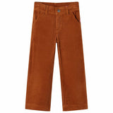 VidaXL Kinderbroek 140 ribfluweel cognackleurig