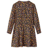 VidaXL Kinderjurk met lange mouwen 92 marineblauw