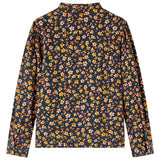 VidaXL Kinderoverhemd met bandkraag 104 marineblauw