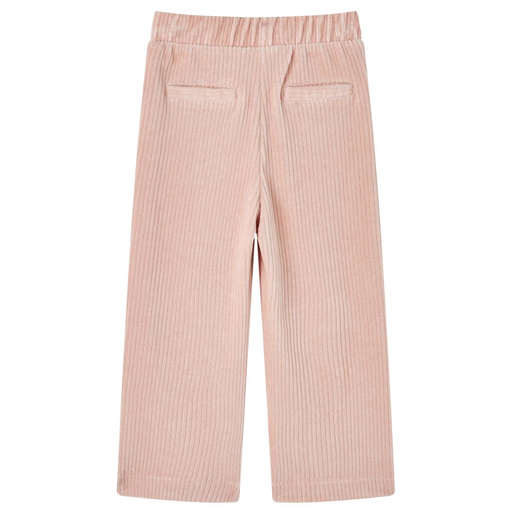 VidaXL Kinderbroek 128 ribfluweel Lichtroze