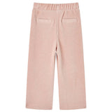 VidaXL Kinderbroek 128 ribfluweel Lichtroze