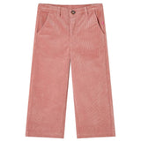 VidaXL Kinderbroek 104 ribfluweel oudroze
