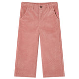 VidaXL Kinderbroek 140 ribfluweel oudroze