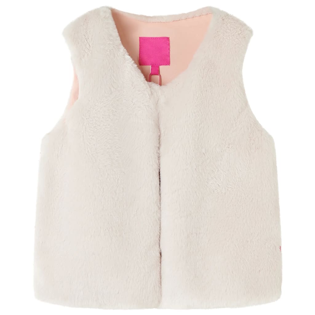 VidaXL Kinderjas 92 kunstjacht beige