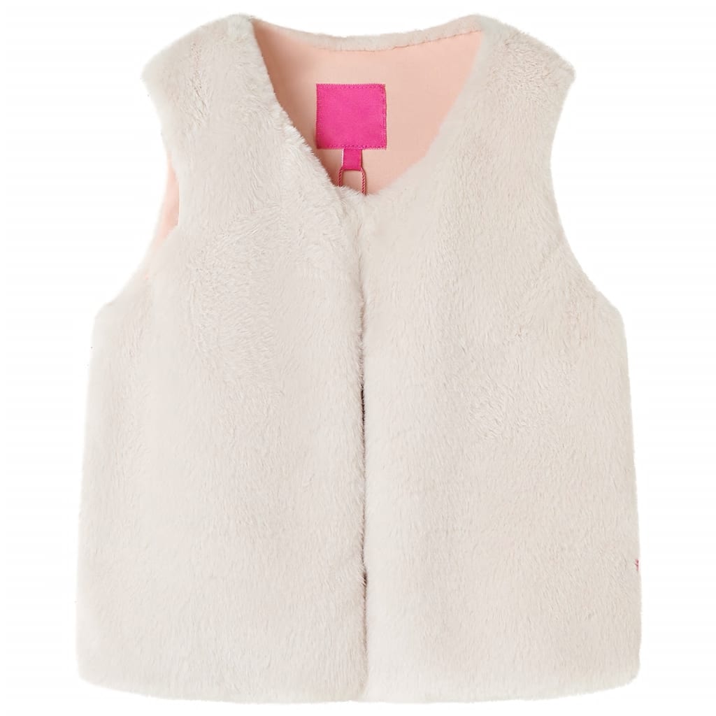 VidaXL Kinderjas 128 kunstjacht beige