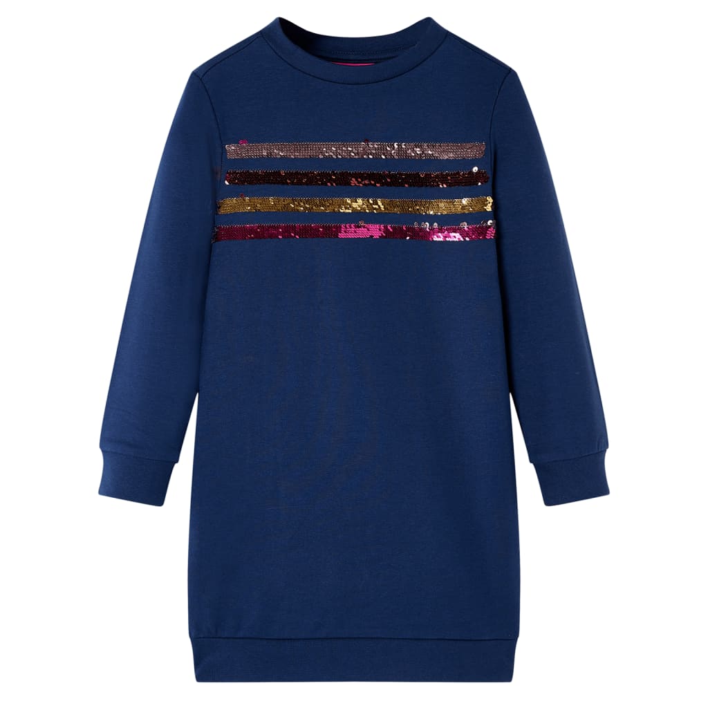 VidaXL Kinderjurk 140 marineblauw