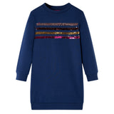 VidaXL Kinderjurk 140 marineblauw