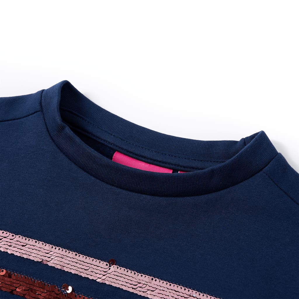 VidaXL Kinderjurk 140 marineblauw