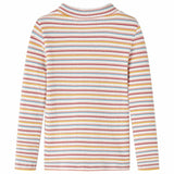 VidaXL Kindershirt met lange mouwen 116 gestreept ecru