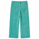 VidaXL Kinderbroek 116 ribfluweel mintgroen