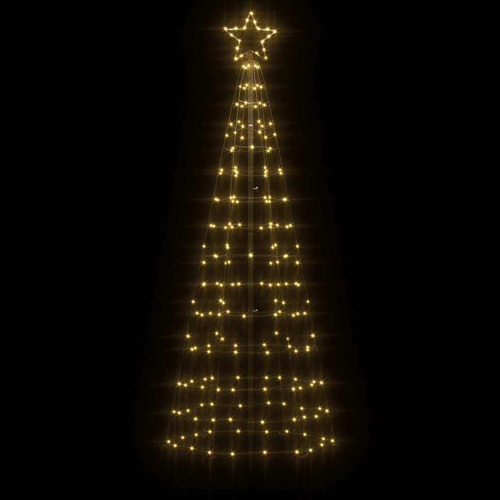 Vidaxl led-kerstboom met spikes 220 led's warm wit 180 cm