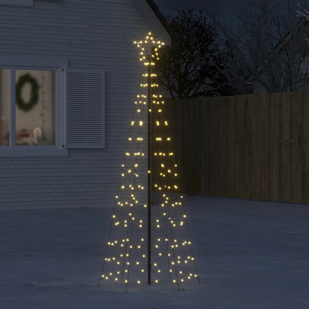 Vidaxl led-kerstboom met spikes 220 led's warm wit 180 cm