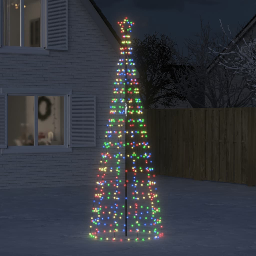 Vidaxl led-kerstboom met spikes 570 leds kleurrijk 300 cm