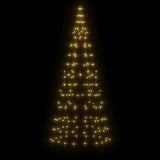 Vidaxl led-kerstboom aan vlaggenmast 200 led's warm wit 180 cm