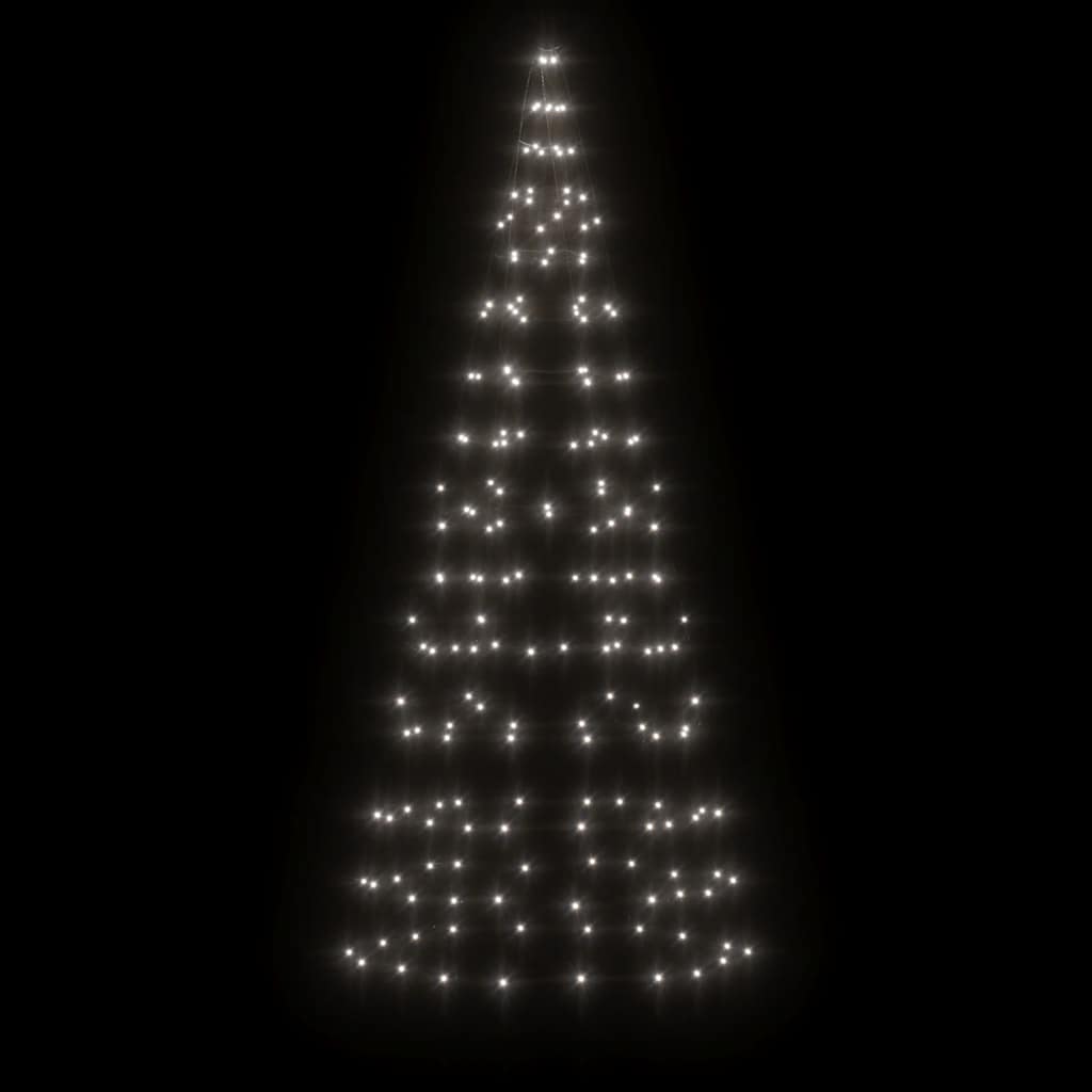 Vidaxl led-kerstboom aan vlaggenmast 200 led's koud wit 180 cm