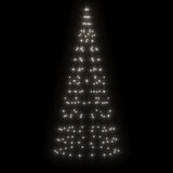 Vidaxl led-kerstboom aan vlaggenmast 200 led's koud wit 180 cm
