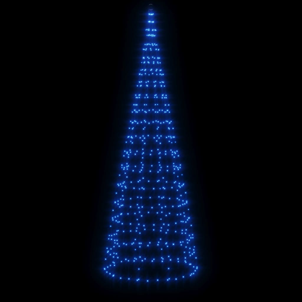 Vidaxl led-kerstboom aan vlaggenmast 550 led's 300 cm blauw