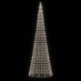 Vidaxl led-kerstboom aan vlaggenmast 1534 leds koud wit 500 cm