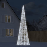 Vidaxl led-kerstboom aan vlaggenmast 1534 leds koud wit 500 cm