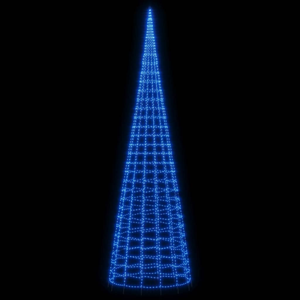 Vidaxl led-kerstboom aan vlaggenmast 3000 led's 800 cm blauw