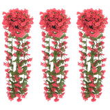Vidaxl kerstslingers met bloemen 3 st 85 cm roze