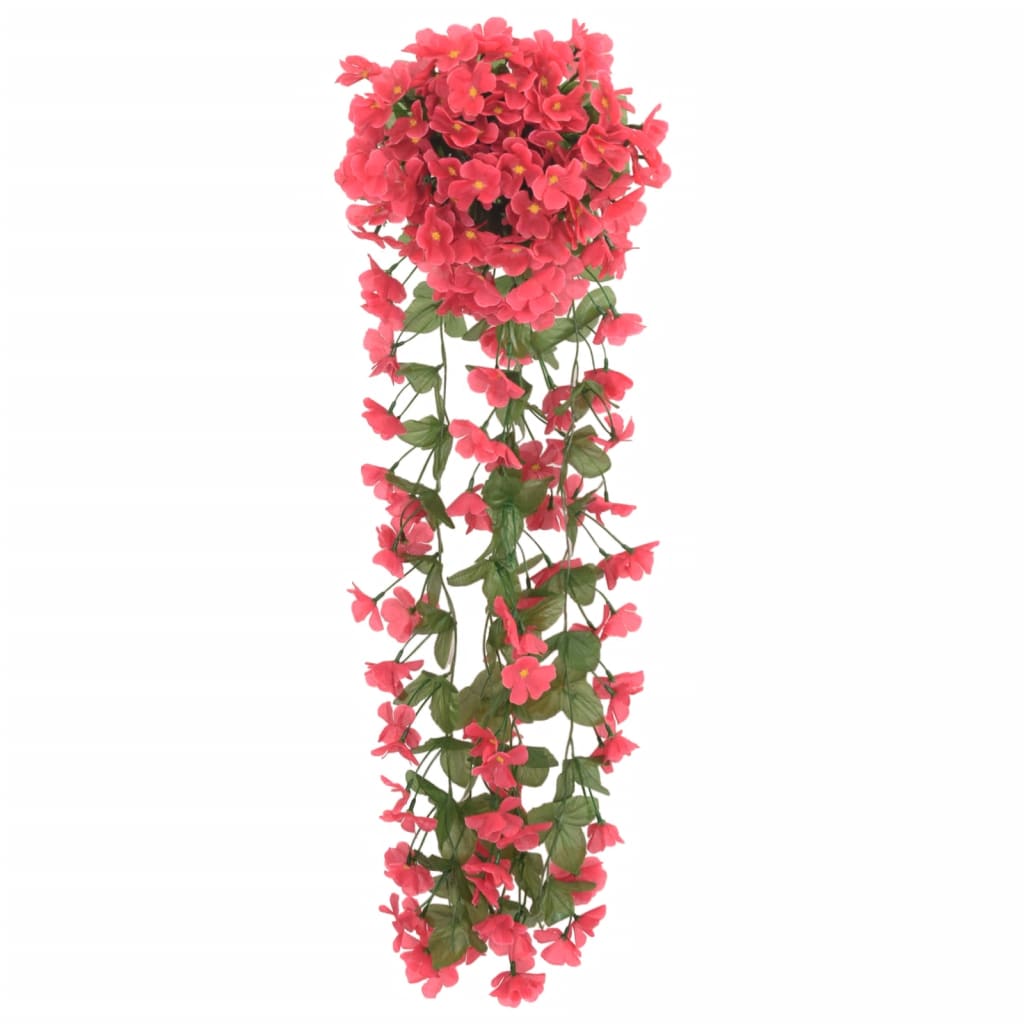 Vidaxl kerstslingers met bloemen 3 st 85 cm roze