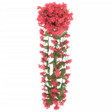 Vidaxl kerstslingers met bloemen 3 st 85 cm roze