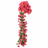 Vidaxl kerstslingers met bloemen 3 st 85 cm roze