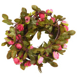 Vidaxl kerstslingers met bloemen 6 st 215 cm rozenroze