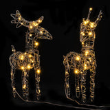 VidaXL Kerstversiering rendieren 6 st 240 LED's rotan warmwit
