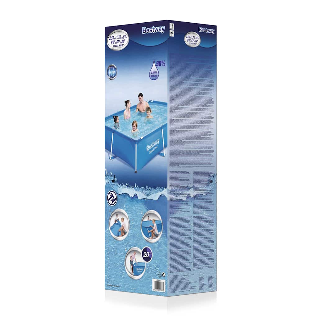 Bestway steel pro zwembad met stalen frame 259x170x61 cm 56403