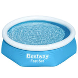 Bestway fast set zwembad opblaasbaar rond 244x66 cm