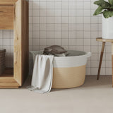 Vidaxl opbergmand ø 40x25 cm katoen beige en wit