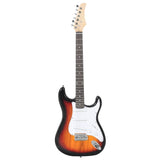 Vidaxl gitaar voor beginners elektrisch met tas 4 4 39 bruin en wit
