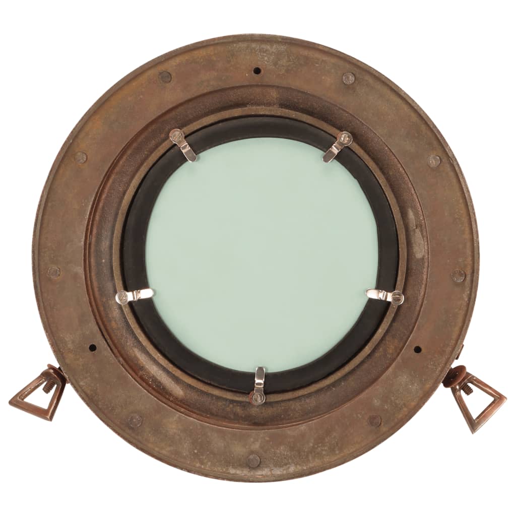 Vidaxl wandspiegel patrijspoort ø30 cm aluminium en glas