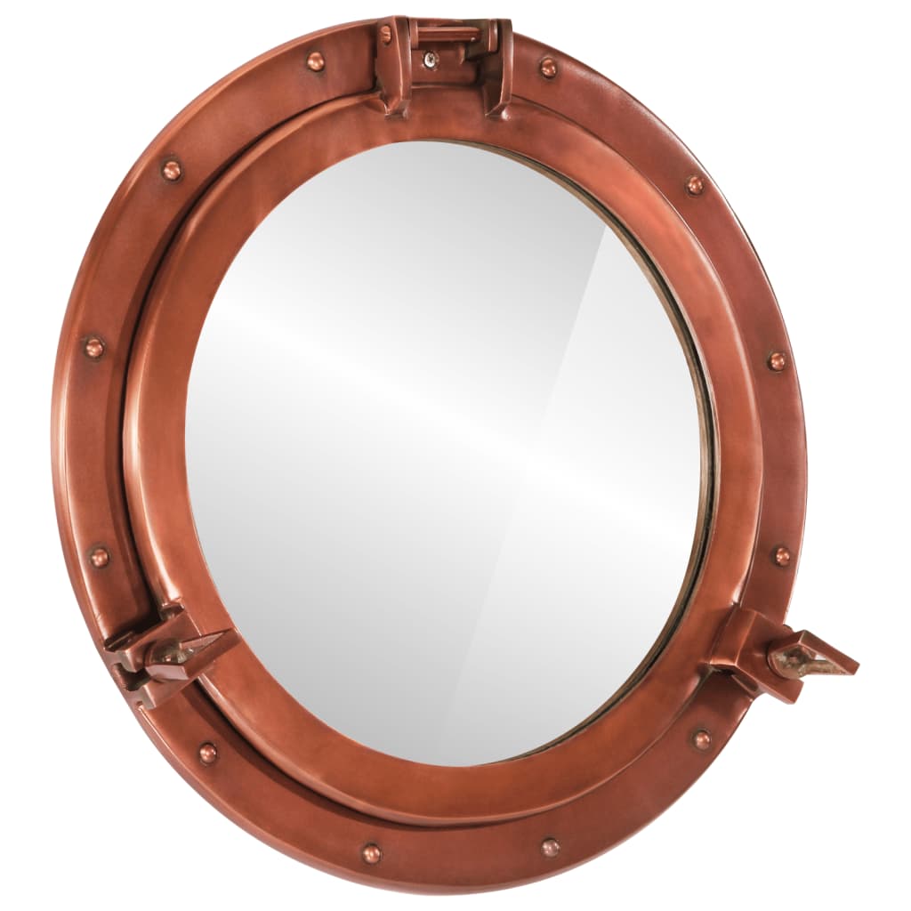 Vidaxl wandspiegel patrijspoort ø50 cm aluminium en glas