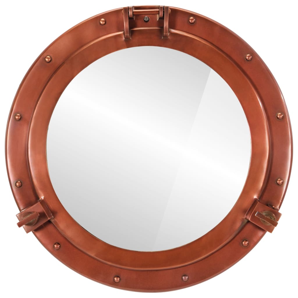 Vidaxl wandspiegel patrijspoort ø50 cm aluminium en glas