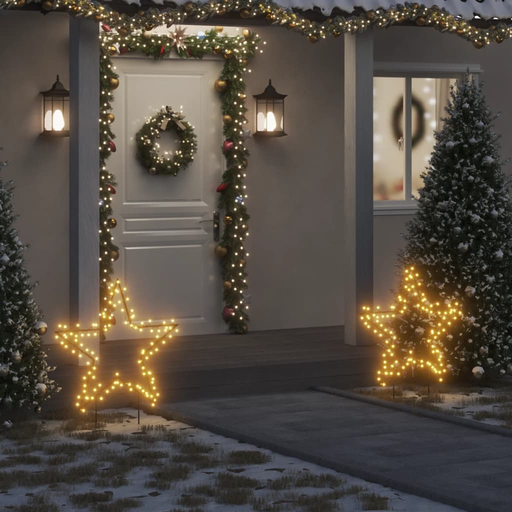VidaXL Kerstverlichting met ster 115 LED's 85 cm