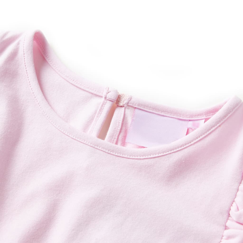 VidaXL Kinderjurk met ruches 92 lichtroze