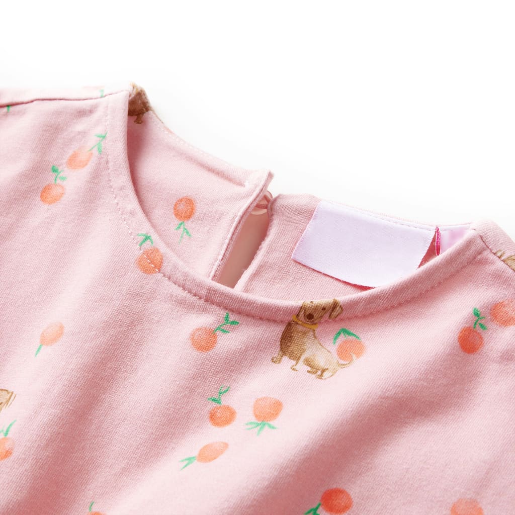 VidaXL Kinderjurk met trekkoord 104 lichtoranje