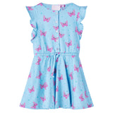 VidaXL Kinderjurk met knopen zonder mouwen 116 blauw