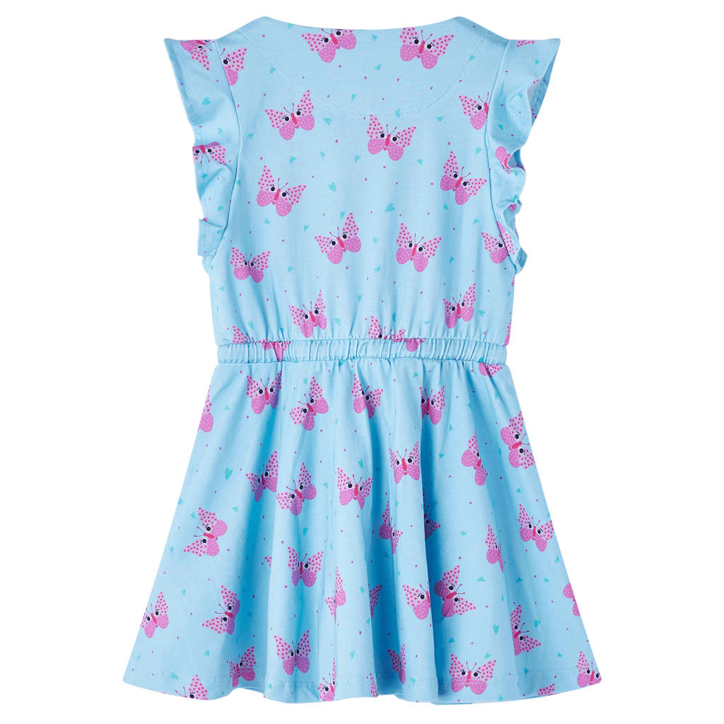 VidaXL Kinderjurk met knopen zonder mouwen 116 blauw