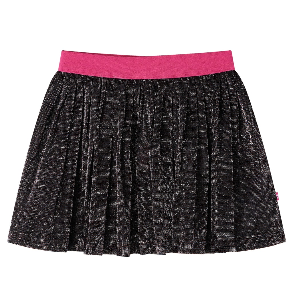 VidaXL Kinderrokje geplooid met glitters 128 marineblauw