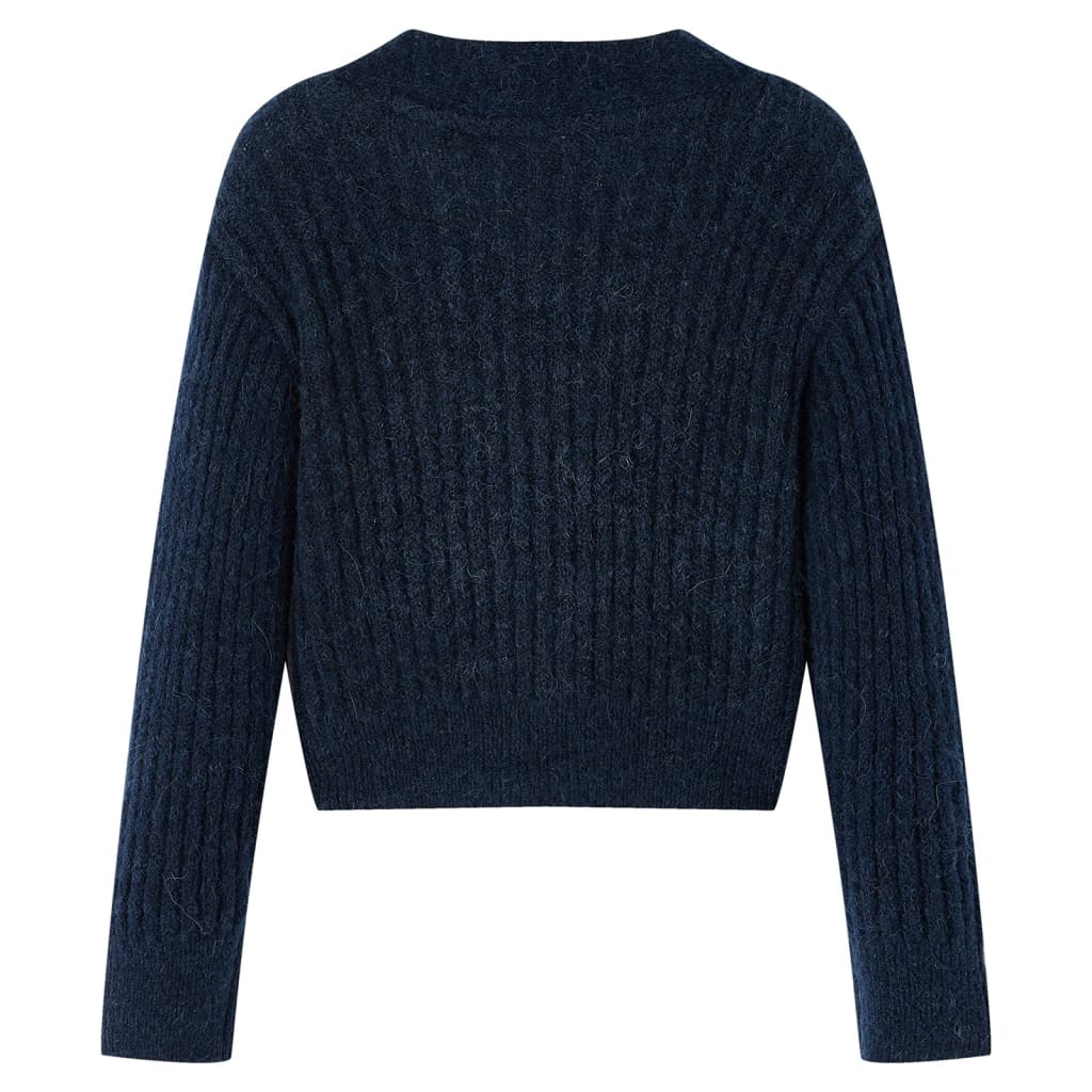 VidaXL Kindervest gebreid 140 marineblauw