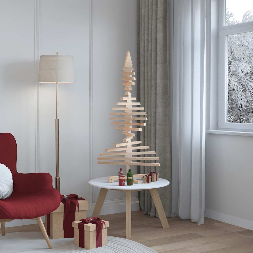 Vidaxl kerstdecoratie kerstboom 120 cm massief groenhout