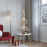 Vidaxl kerstdecoratie kerstboom 120 cm massief groenhout