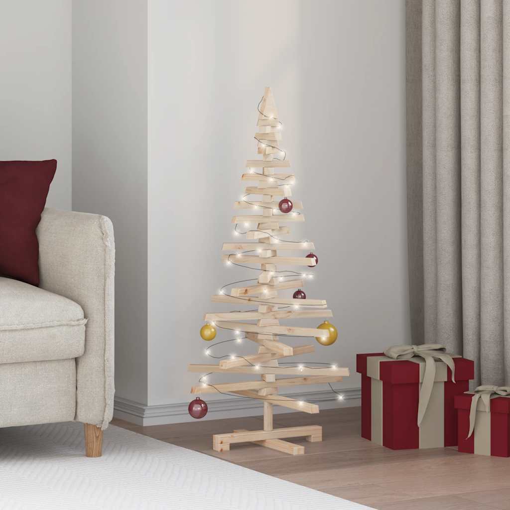 Vidaxl kerstdecoratie kerstboom 120 cm massief groenhout