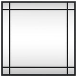 Vidaxl wandspiegel vierkant 50x50 cm ijzer zwart